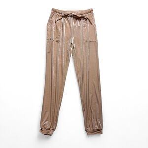 Ninexis Tan Velvet Sweatpants Joggers Womens Size M NWT W/ Flaw